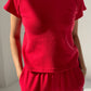 Pointelle Babe Tee - Red Apple