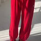 Pointelle Balloon Pants - Red Apple