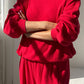 Pointelle Core Sweatshirt - Red Apple