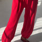 Pointelle Balloon Pants - Red Apple