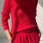Pointelle Fundamental Tee - Red Apple