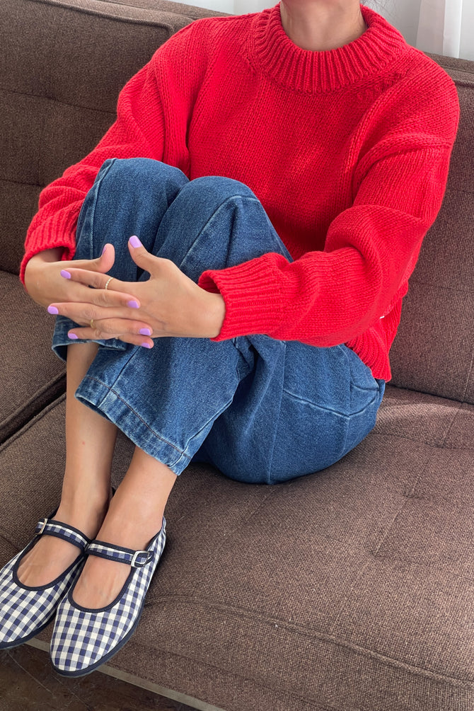 Zoe Cotton Sweater - Chili
