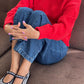 Zoe Cotton Sweater - Chili