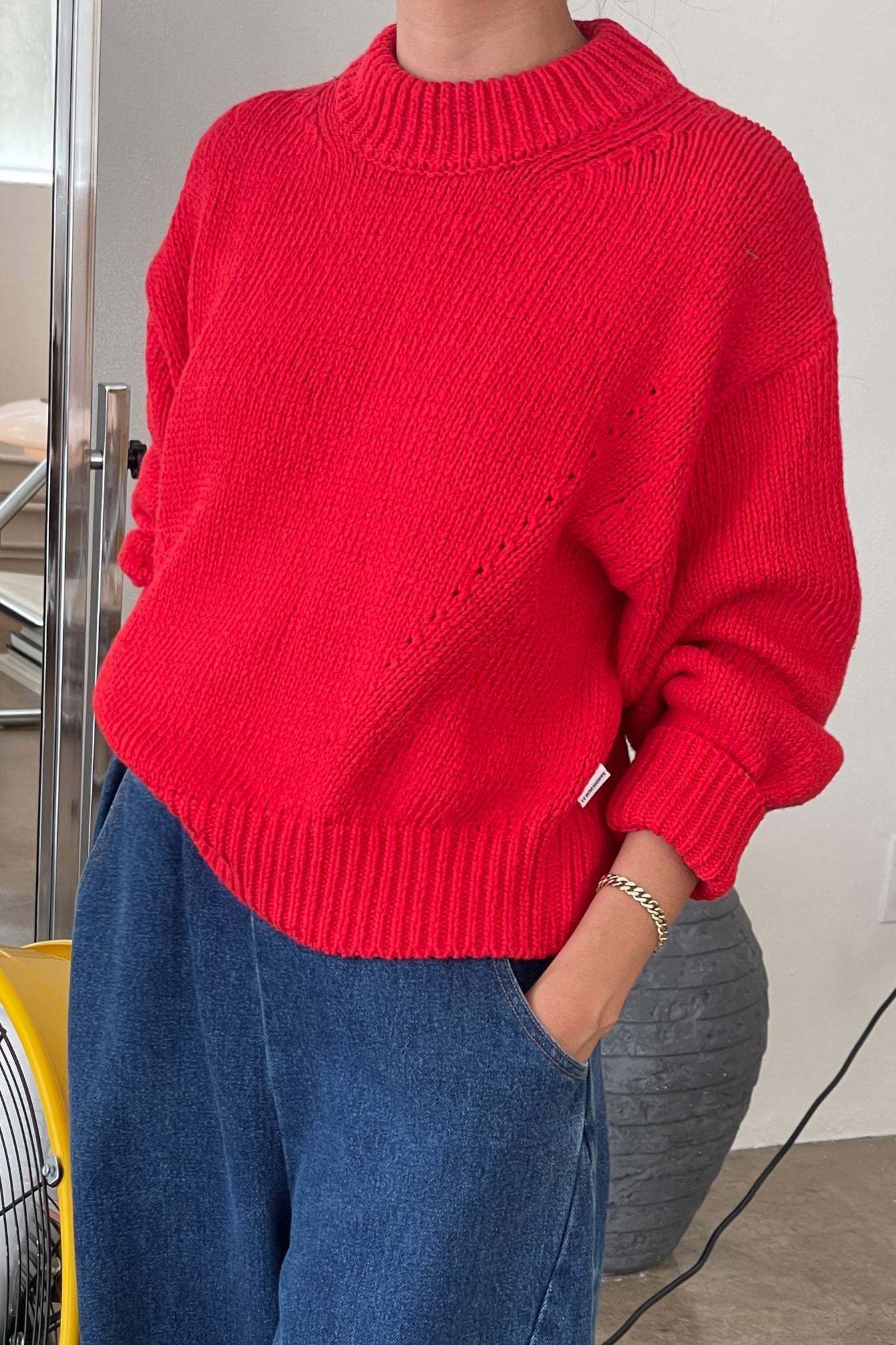 Zoe Cotton Sweater - Chili