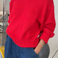 Zoe Cotton Sweater - Chili