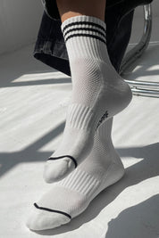 White + Black Girlfriend Socks