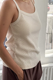 Pointelle Eve Cami - Naturel