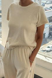 Pointelle Babe Tee - Naturel