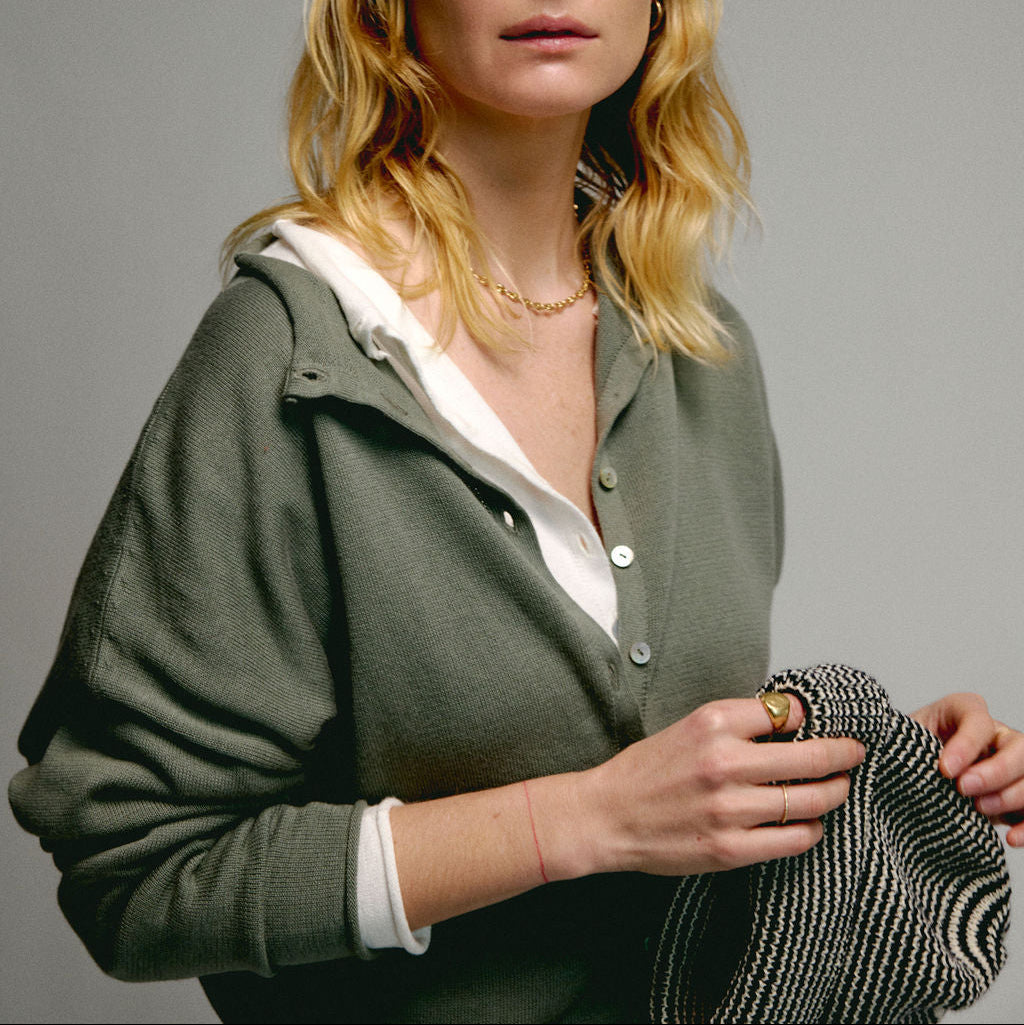 Light Peri Shrunken Cardigan