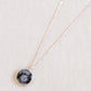Sterling Silver Token Stone Necklace - Snowflake Obsidian