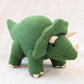 Triceratops Dinosaur Plush Toy - Moss Green