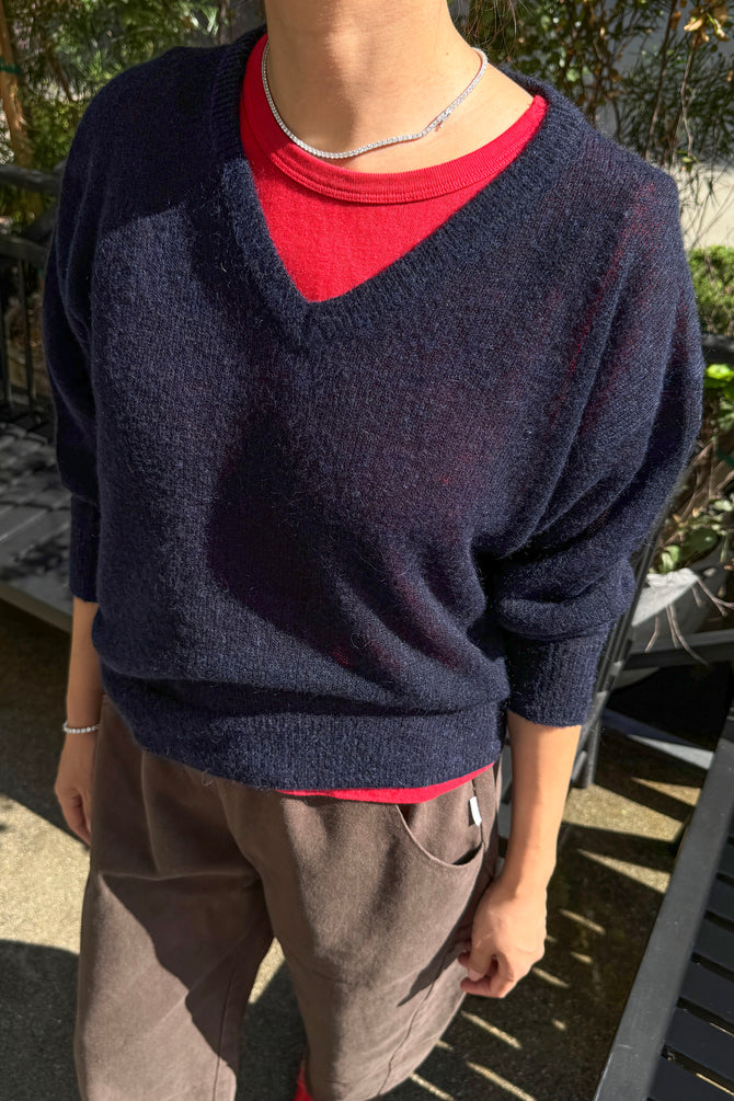 Matthew V-Neck Mohair Sweater