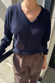 Matthew V-Neck Mohair Sweater
