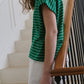 Chérie Tee - Green/White
