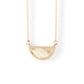 One Half Pendant Necklace - Honey Mother of Pearl, 14k Yellow Gold