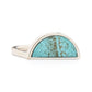 One Half Ring - Number 8 Turquoise, Sterling Silver