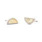 One Half Studs - Honey Mother of Peal, Sterling Silver