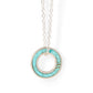 Orbit Pendant - Number 8 Turquoise, Sterling Silver