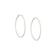 Medium Oroboro Hoops - Silver