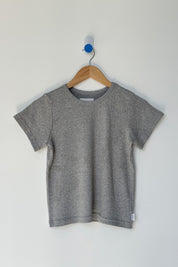 Pointelle Babe Tee - Melange Grey