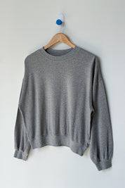 Pointelle Core Sweatshirt - Melange Grey