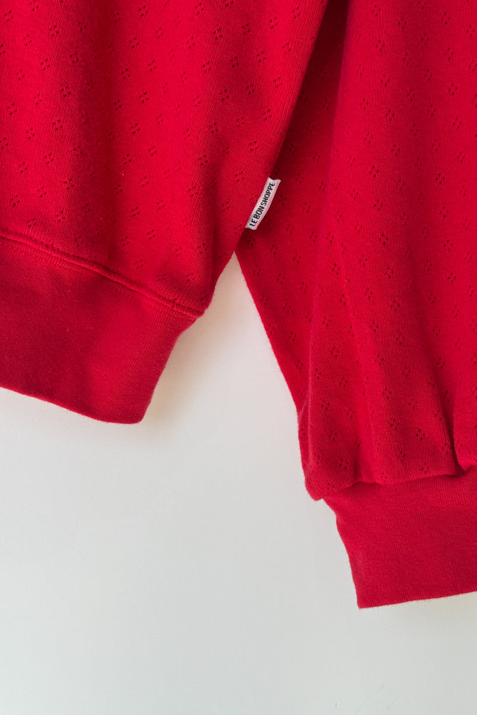 Pointelle Core Sweatshirt - Red Apple
