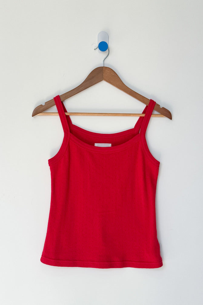 Pointelle Eve Cami - Red Apple
