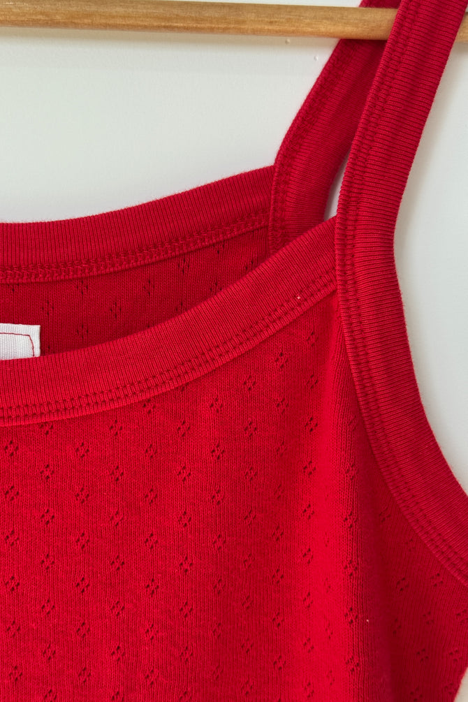 Pointelle Eve Cami - Red Apple