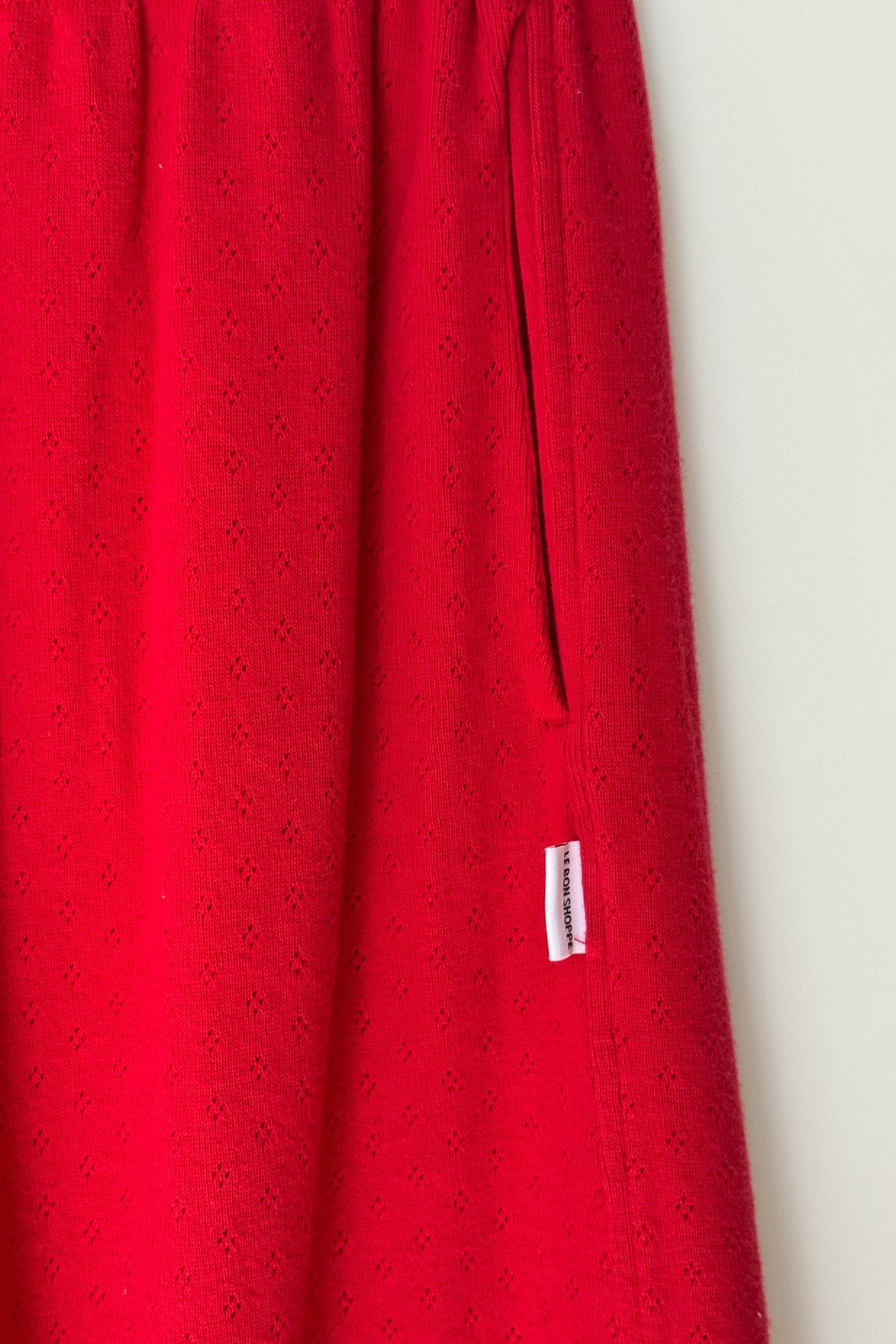 Pointelle Balloon Pants - Red Apple