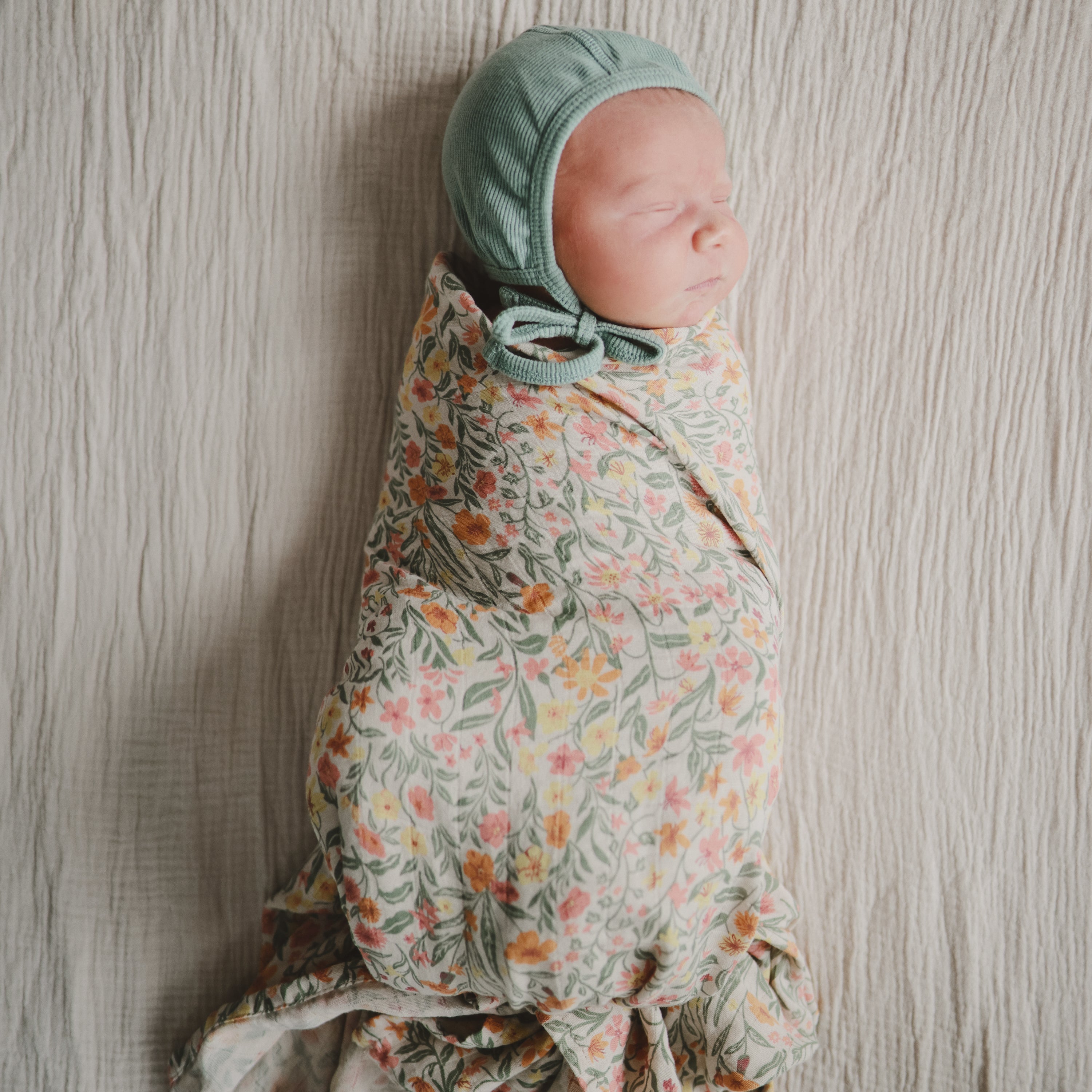 Organic Cotton Swaddle - Pastel Blooms