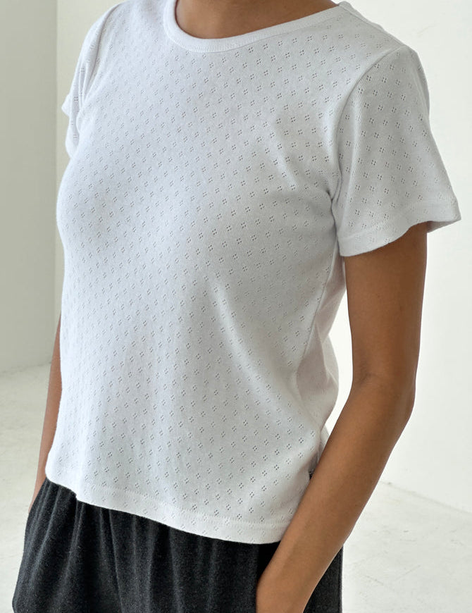 Pointelle Babe Tee