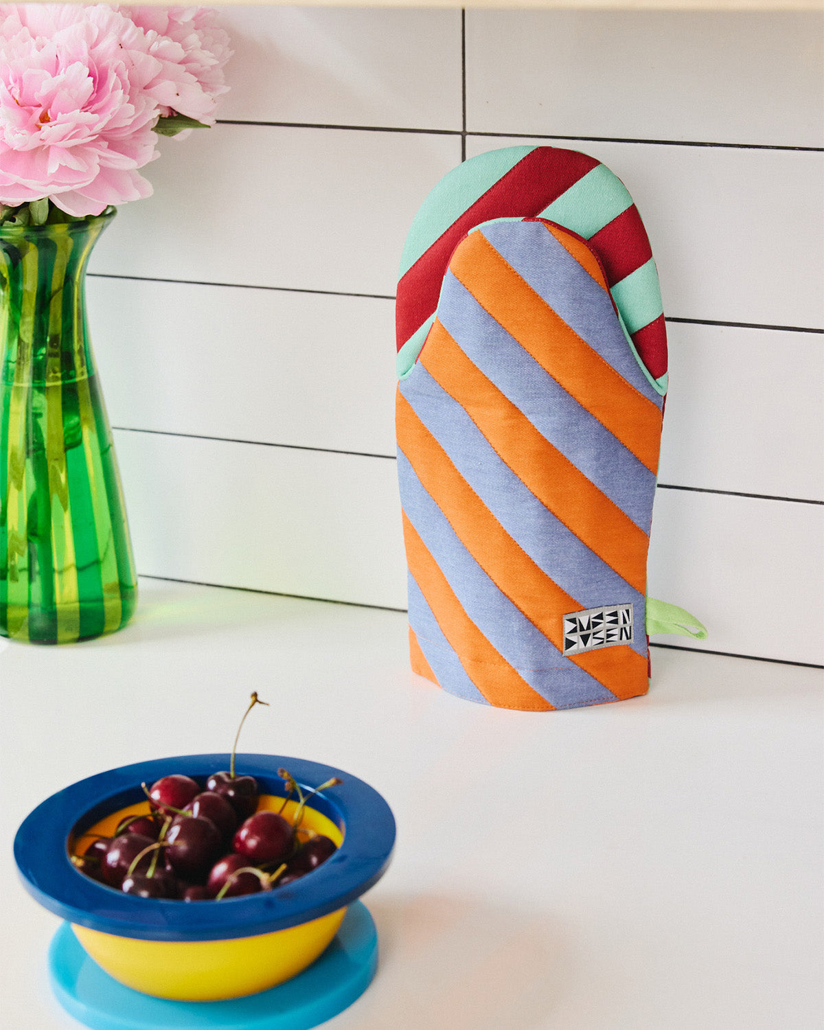 Striped Oven Mitt