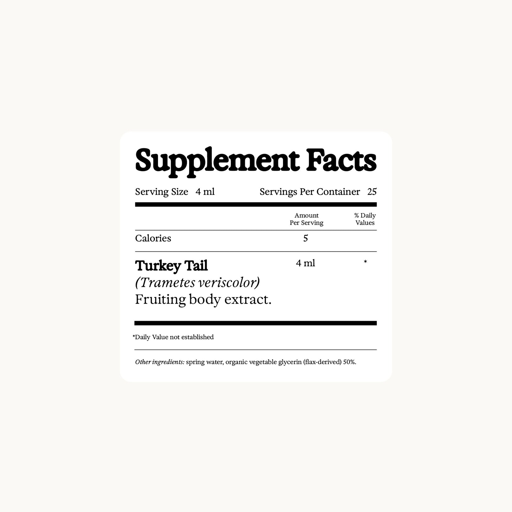 Turkey Tail Super Mushroom Tincture *alcohol-free*