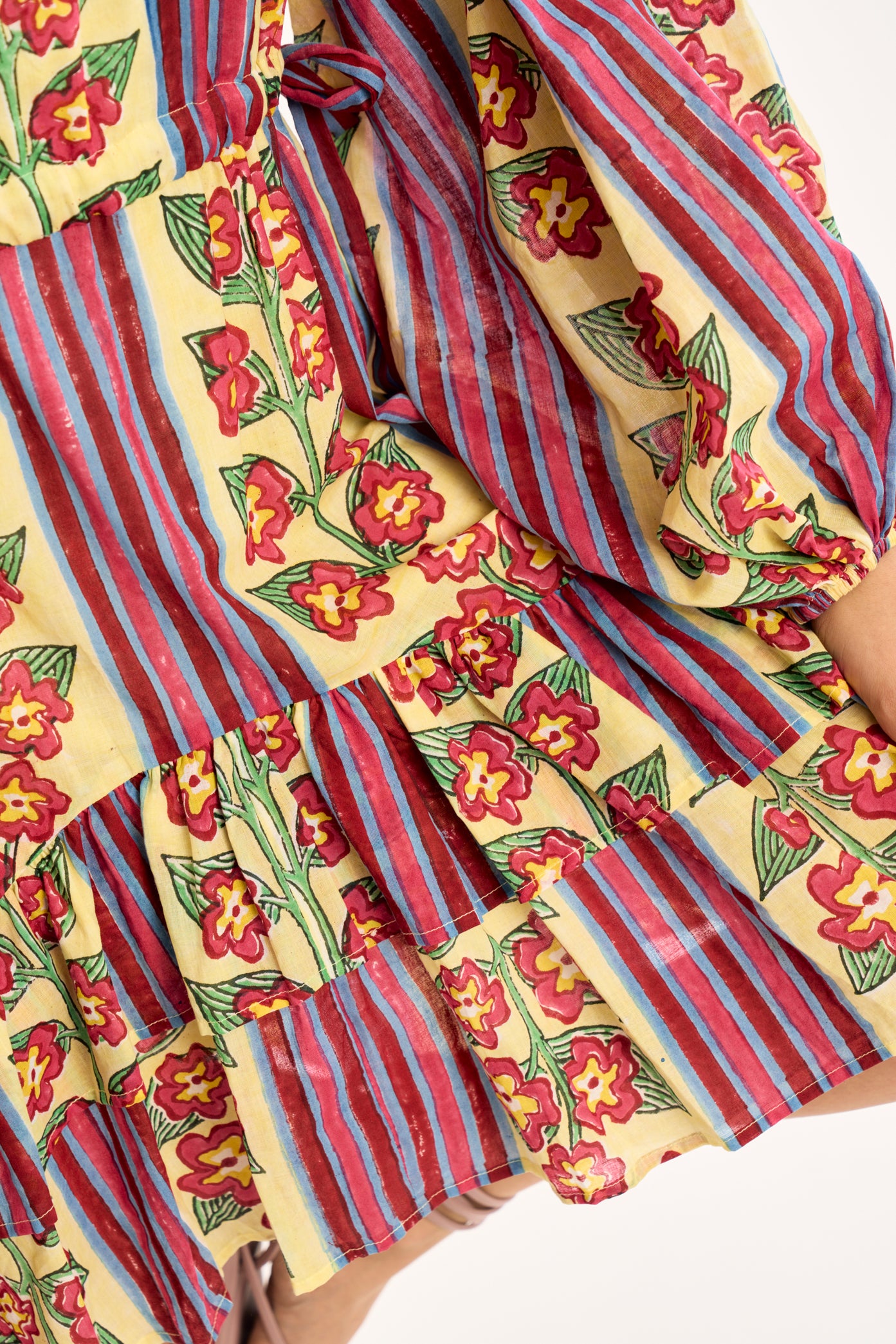 Mira Print Dress - Buttercream Iris