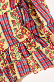Mira Print Dress - Buttercream Iris
