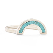 Rainbow Ring - Number 8 Turquoise, Sterling Silver