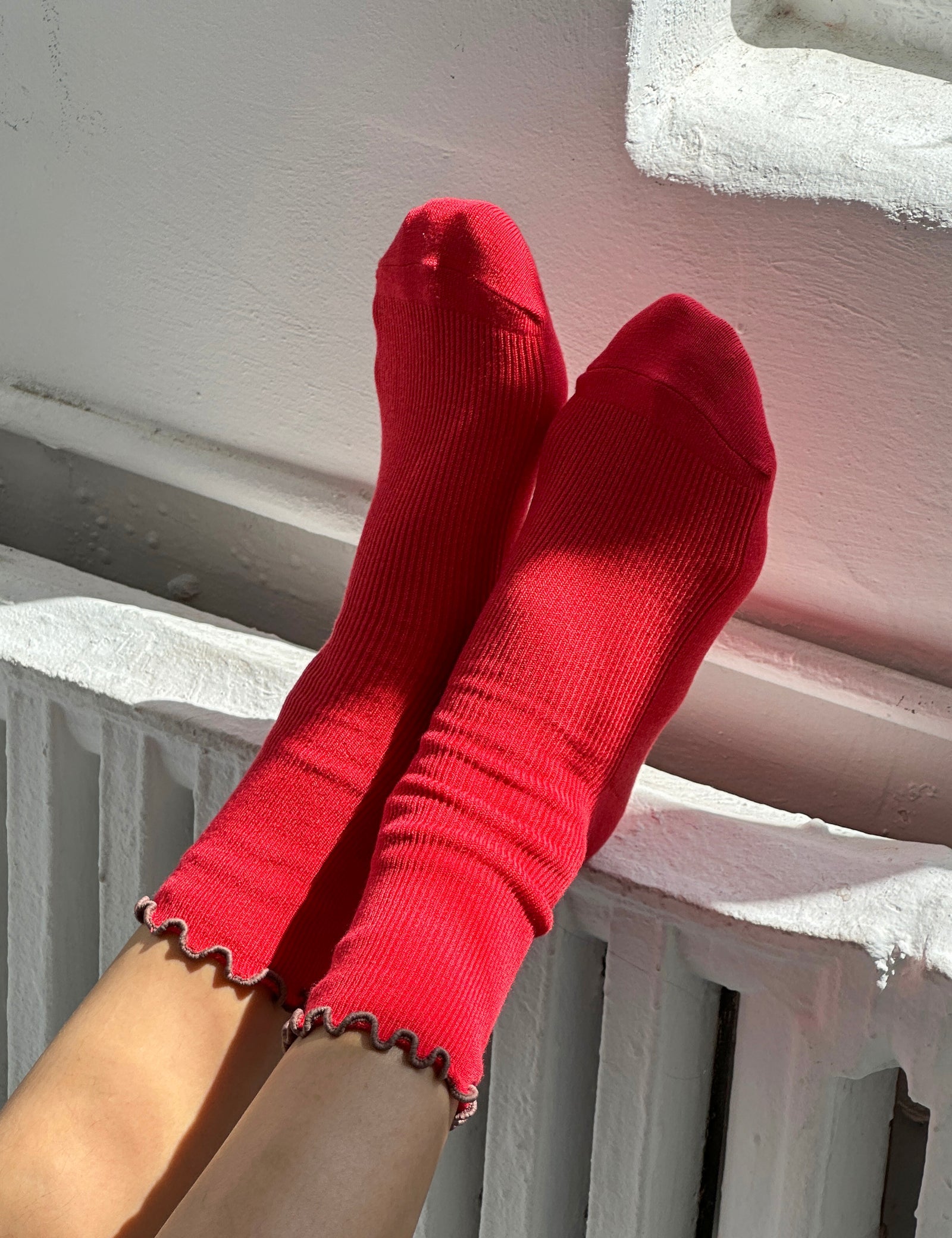Ruffled Modal Socks