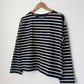 Sailor Top - White Stripe on Navy