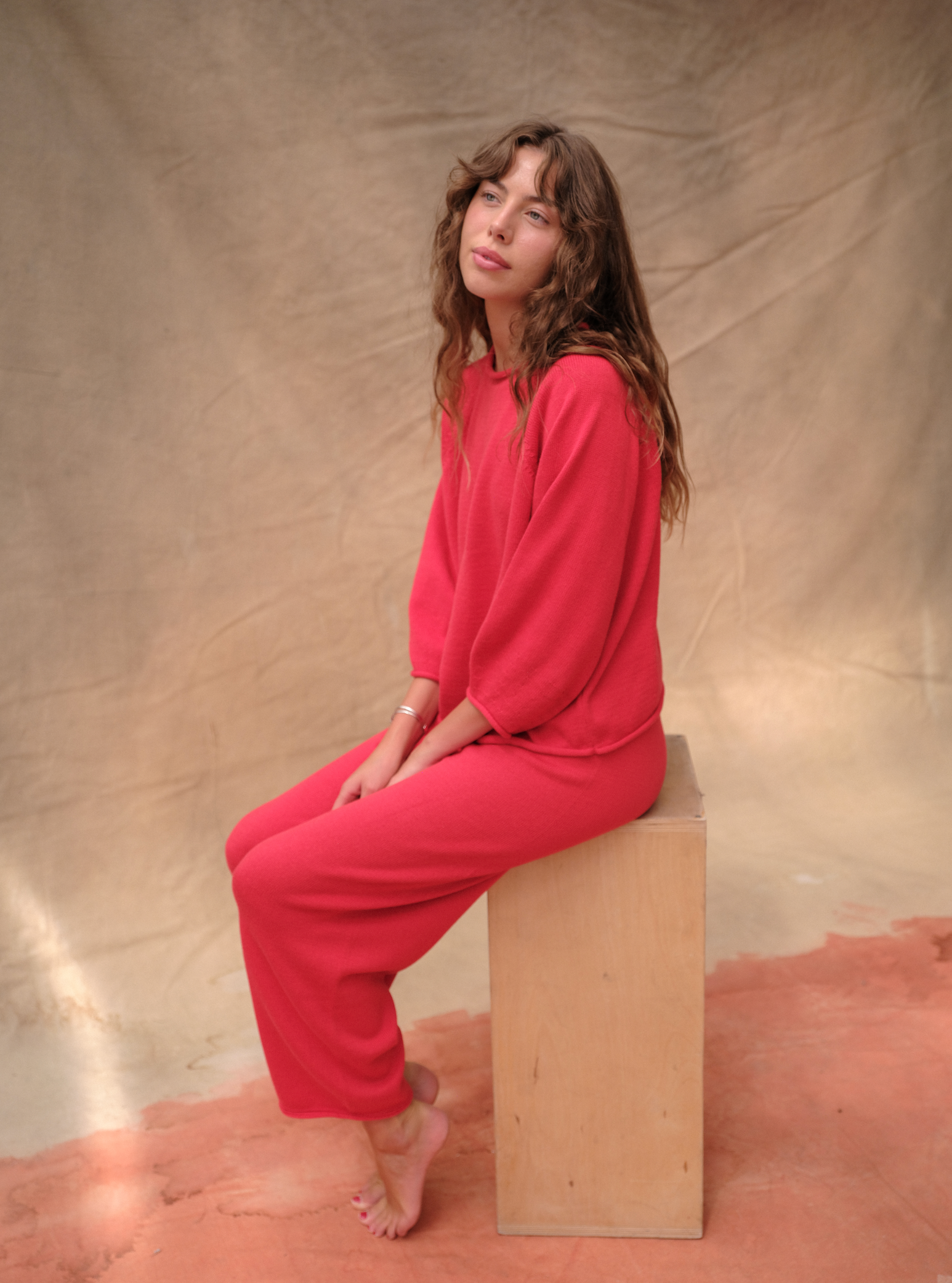 Jeanie Pant - Cherry Red