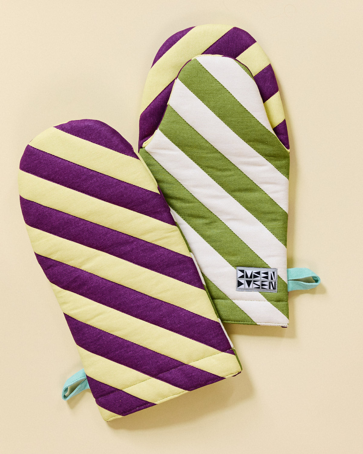 Striped Oven Mitt