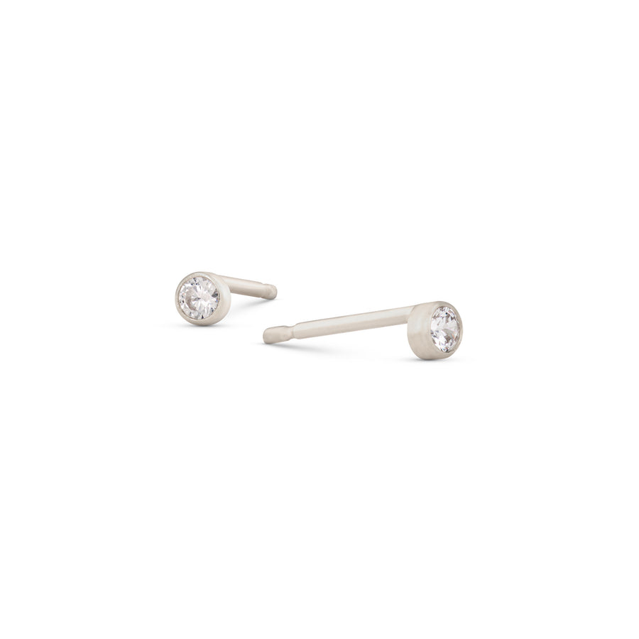 Small Uno Studs - Silver