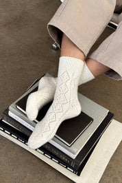 Cashmere Pointelle Socks
