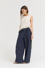 Eyelet Hem Detailed Cotton Pants