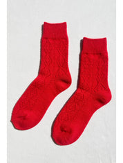 Cashmere Pointelle Socks