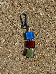 Glass Tile Bag Charm / Keychain