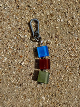 Glass Tile Bag Charm / Keychain