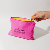 Washed Cotton Zipper Pouch