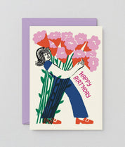 Happy Birthday Flower Bouquet Card