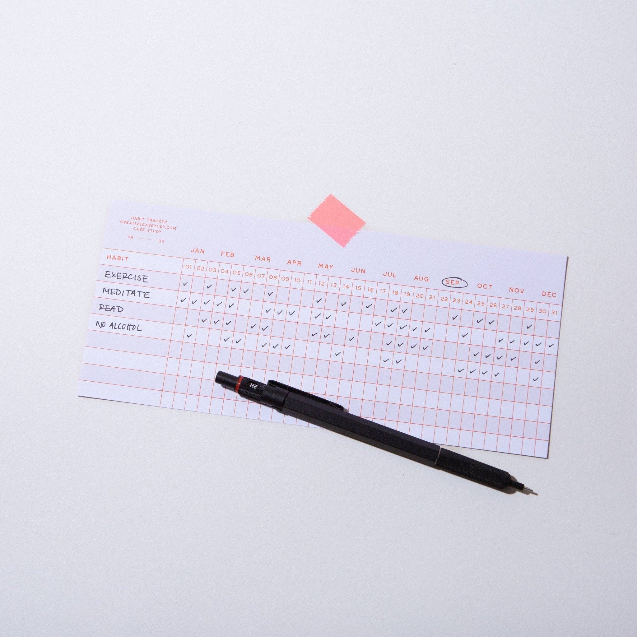 Habit Tracker Notepad – Daily & Monthly Grid Habit Tracker