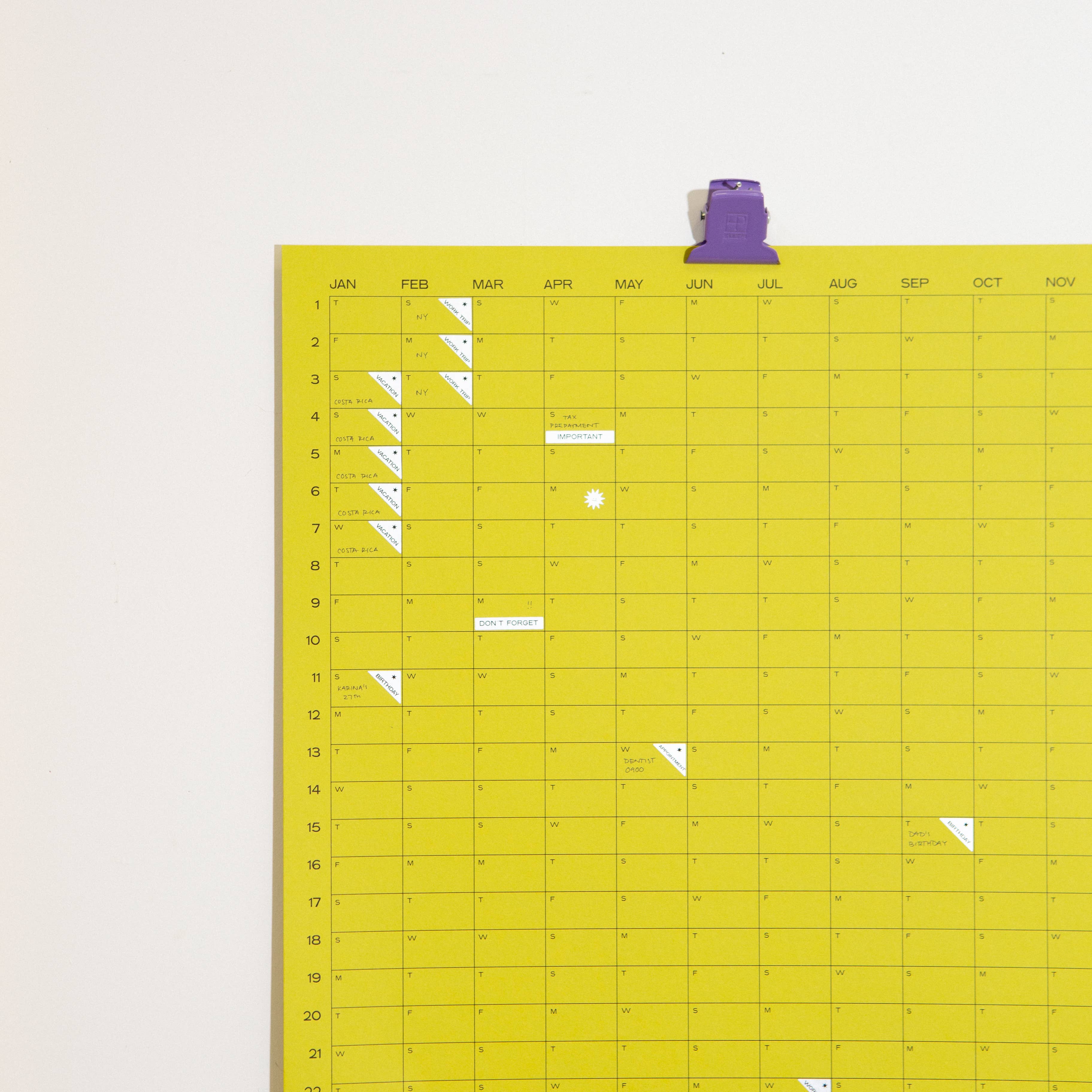 Chrome Calendar Stickers